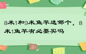 8米1和9米鱼竿选哪个，8米1鱼竿有必要买吗