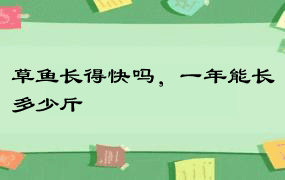 草鱼长得快吗，一年能长多少斤